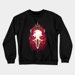 Rat Skull with Crown Crewneck Sweatshirt